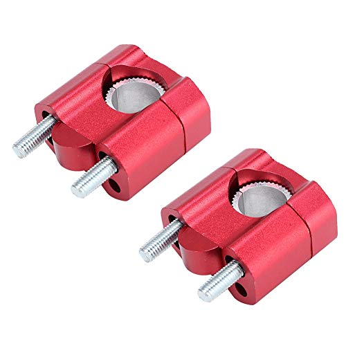 Abrazaderas elevadoras de manillar Qqmora de 28 mm y 22 mm rojas para accesorios de moto