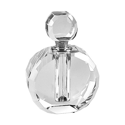 Badash Zoe Crystal Perfume Bottle with Dabber-Stopper - 4” Tall