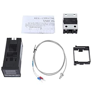 Ivaank Temperatuurregelaar kits-temperatuurregelaar kits 0-400℃ + 40A SSR + 1M M6 K Type sonde AC 110-240V PID