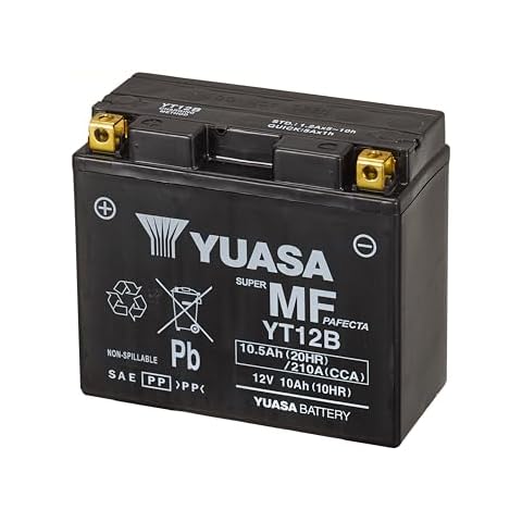 Yuasa YT12B 12V AGM Motorbike Battery Cover