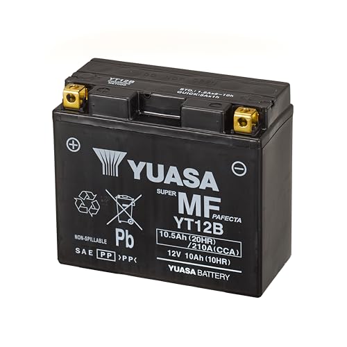 Yuasa YT12B 12V 210 CCA Batería AGM VRLA para moto libre de mantenimiento Batería