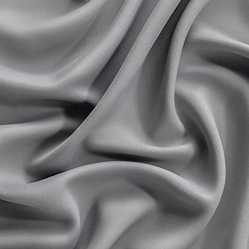 PANELSBURG Black Out Curtains 48 Inch Long, Thermal Insulated Rod Pocket Short Blackout Drapes for Kitchen Bathroom Bedroom Small Window, 34'' W x 48'' Length, Light Grey by PANELSBURG - Used condition - Image 7