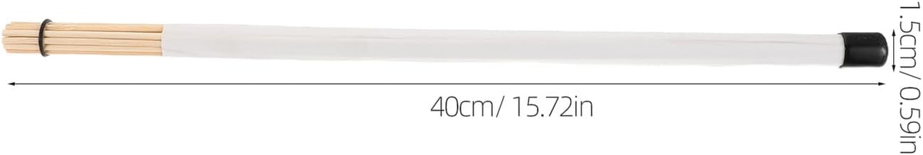 Professional Wooden Drum Brushes 19-bundle White Percussion Sticks with Closed Design for Jazz Drummers and Beginner Drum Practice Accessories