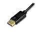 gofanco DisplayPort to VGA Cable 6 Feet Gold Plated DP to VGA Adapter Cable - Male to Male Converter Cable for DisplayPort-Equipped Desktops and Laptops to Connect to VGA Displays (Black) (DPVGA6F)