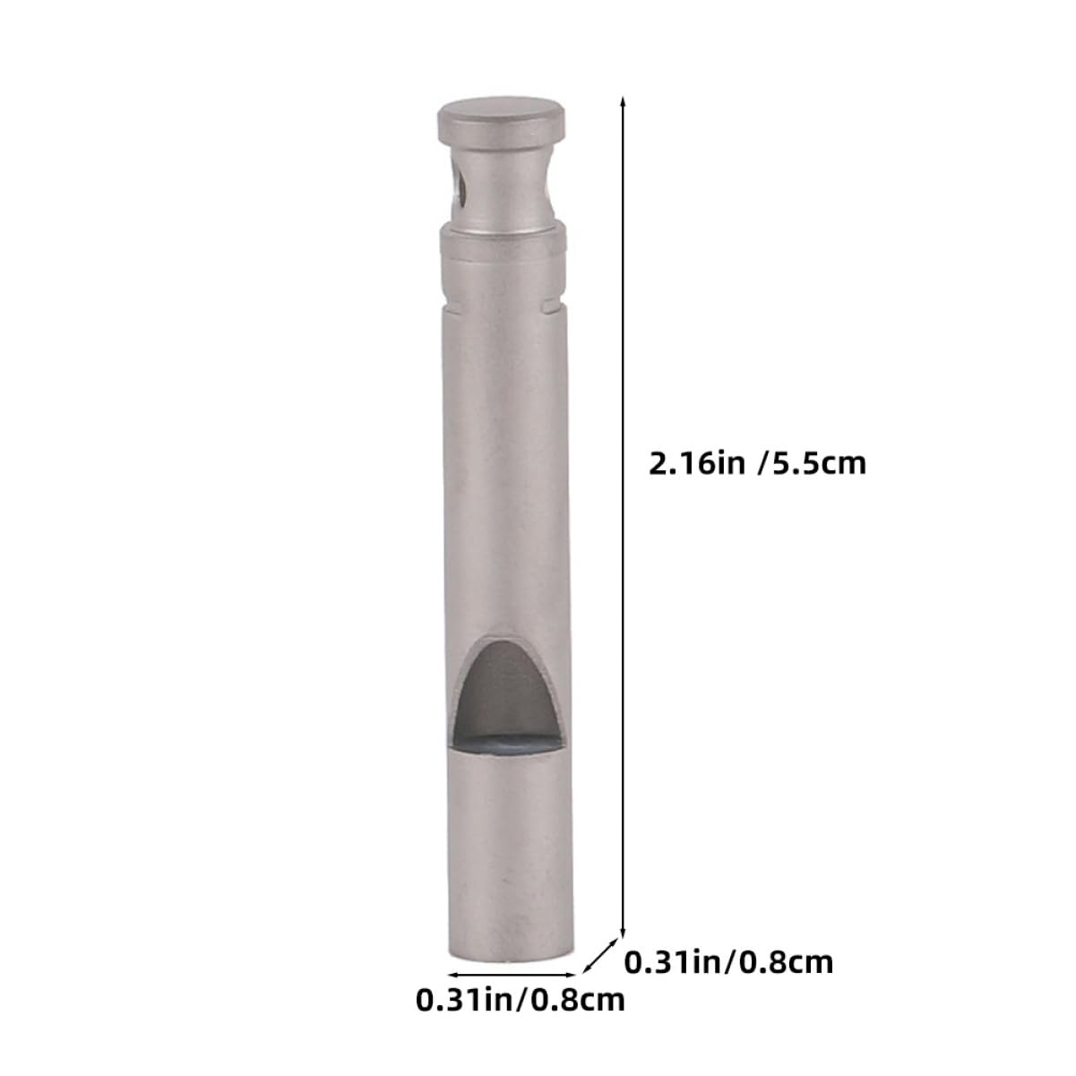 FOYTOKI Titanium Hiking Whistle Metal Lanyard Emergency Signal Whistle for Camping Outdoor