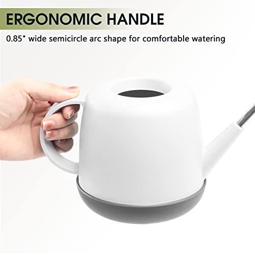 Vugosson Small Watering Can Indoor Plants, 41Oz 1.2L Plastic Mini Water Can For Indoor/Outdoor Flower, Garden, Succulents, Bonsai, Herb With Long Spout Neck (White) #TOP2