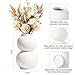 Ceramic Vase, 2 Layer Round, 8.2 Inches Height, Minimalist Nordic Style, for Dry/Fresh Flowers, Table Centerpiece, Home Decor