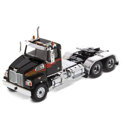 Camión a escala Diecast Masters 1:50 Western Star 4700 SF Negro miniatura 1