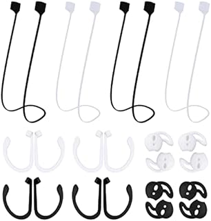 TSHAOUN 4 Pairs Ear Hooks,4 Pairs of Anti-lost Ear Hooks,4 Pairs Silicone Soft Ear Hooks Tips, Compatible with Most Bluetooth Headphones, for Sports Running Jogging, Cycling