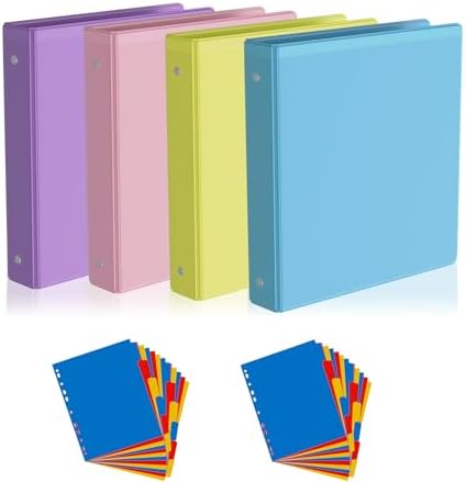 Wholesale 1" 3-Ring Colored Binders In Assorted Colors