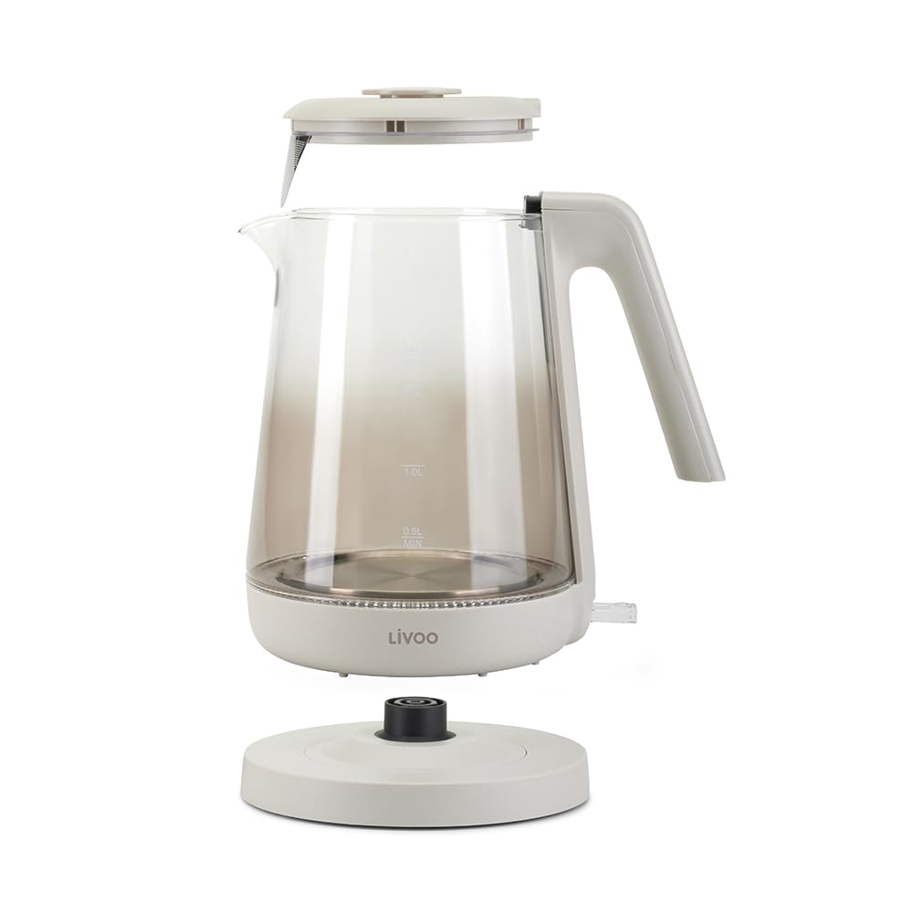 Bollitore - Livoo - Dod216g - 2200 W - 1,7 L - Vetro / Grigio