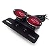 HTTMT MT374-BK+RED Universal Cat Eye Custom Tail Brake License Plate light Black Red