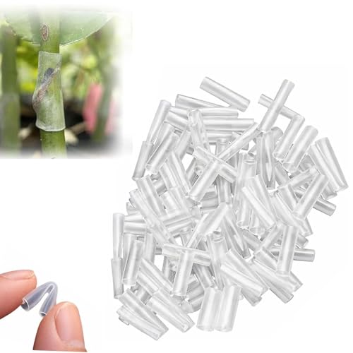 2026 New Silicone Grafting Sleeves for Fruit Trees, Self-Dissolving Silicone Grafting Tape, Flexible Plant Grafting Wrap for Fruit Trees, Extendable Branch Repair Sleeve for Garden Plants (50 Pcs)