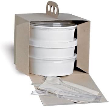 Brass Knuckles Recyclable to Go Lunch Box (Case of 50), PacknWood - Cardboard Meal Prep Container (6.9" x 6.9" x 5.9") PK210CDP176
