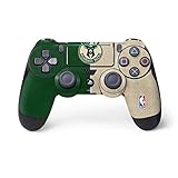 Skinit Decal Gaming Skin for PS4 Pro/Slim Controller - Officially Licensed NBA Milwaukee Bucks Split Canvas Design