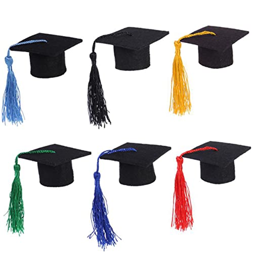 Hemobllo 12 Piezas Unidades Mini Gorro Doctoral con para Decoración de Botellas y Cerveza Fiestas de Graduación - imagen 5