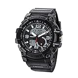 HEAD H140200 Sidney 55mm Sportuhr mit Silikon-Armband, Chronograph-Funktion, Digitale und analoge Anzeige
