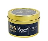 Emerald Allure | Bergamot & Lavender | Organic Candle | Beeswax Woodwick Candle | Aromatherapy | Sce