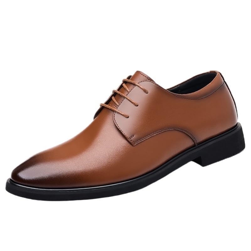 Men Orthopedic Comfort Wingtip Leather Shoes Fashionable Lace Up Formal Waterproof Oxfords