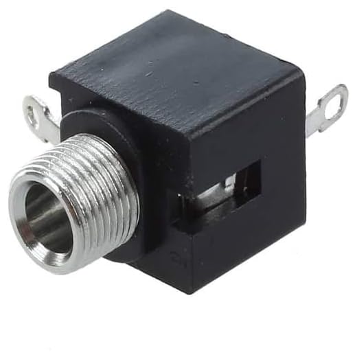 CABLEPELADO Conector Jack 3.5mm Mono Hembra Montaje de PCB, Conector Jack Mono de 3.5 mm Hembra Montaje en Panel, Conector Mono Jacks Socket, Hembra, 1 Unidad