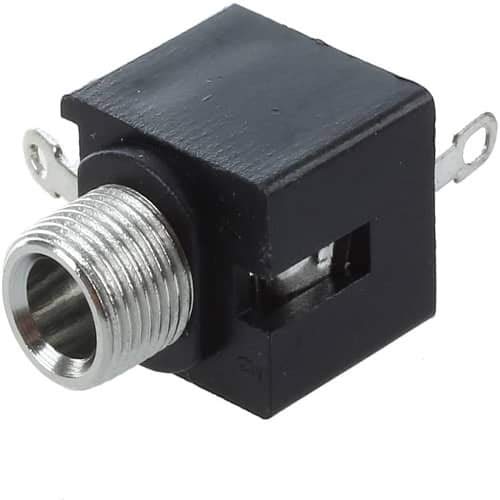 CABLEPELADO Conector Jack 3.5mm Mono Hembra Montaje de PCB, Conector Jack Mono de 3.5 mm Hembra Montaje en Panel, Conector Mono Jacks Socket, Hembra, 1 Unidad