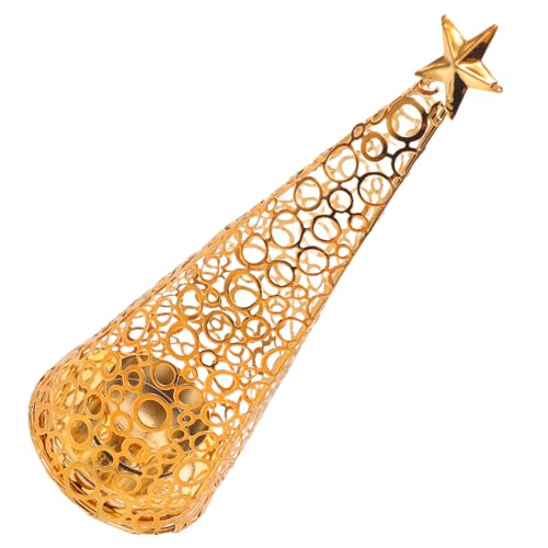 Gatuida Support Bougie Métal Sapin de Noël Vintage Décor Centre de Table Élégant pour Fêtes et Maison