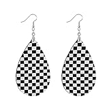 Perfektes Geschenk: Süße und stilvolle Leder-Ohrringe in Tropfenform, passend für Sie in jedem Alter. Schöne Geschenkidee für Ihre Mutter, Schwester, Freunde, Klassenkameradin, Partnerin zum Geburtstag, Jahrestag, Urlaub, Abschluss, Weihnachten, Valentinstag usw.