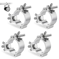 Truss O Clamp, 4 Stück Traversen Klammern 25-30 mm Traverse Schellen Aluminium Bühnenbeleuchtungsklemme Hook Clamps Truss Silber für Bühnenlichter Scheinwerfer Hanging Bracket