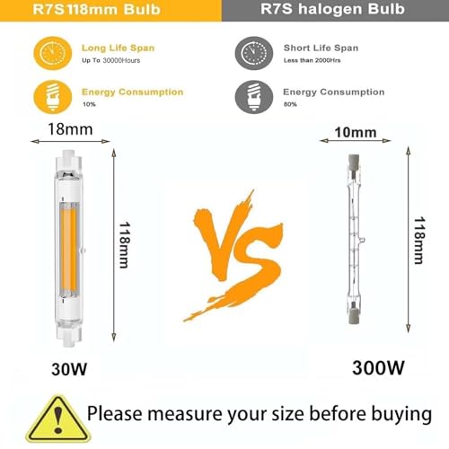 R7S LED 118 mm dimmbar 30W – Ersatz für 300W Halogenlampen