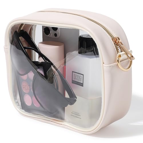 Image of TOBVZOO Clear Bag Stadium Approved, Crossbody Transparent Bag for Concerts Sports Events, Purses for Men & Women