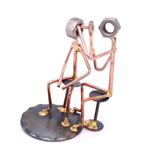 Doctor with Patient Collectible Handmade Metal Art Figurine, Desk Accessories, Trophy, Boss Gift, Office Décor, Doctor Gift