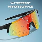 LOJUDI Sports Kids Sunglasses Boys Girls - Cycling Childrens Sunglasses for UV400 Protection-Blue Mirrored - Image 6