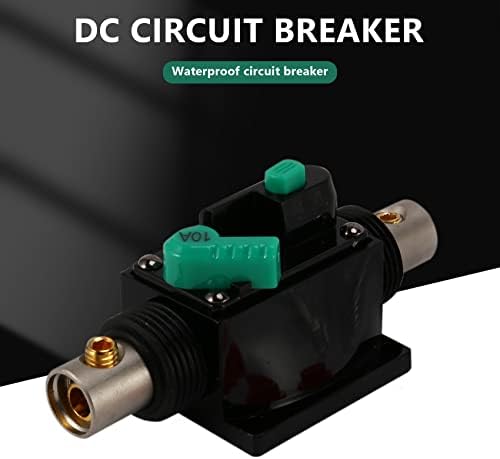 RUANI In-Line Manual Reset Circuit Breaker Car Stereo Audio 12V/24V/32V - 10A, black