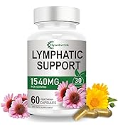 1540mg Lymphatic Drainage Supplements, Lymph System Support Supplement for Women Men with Dandeli...