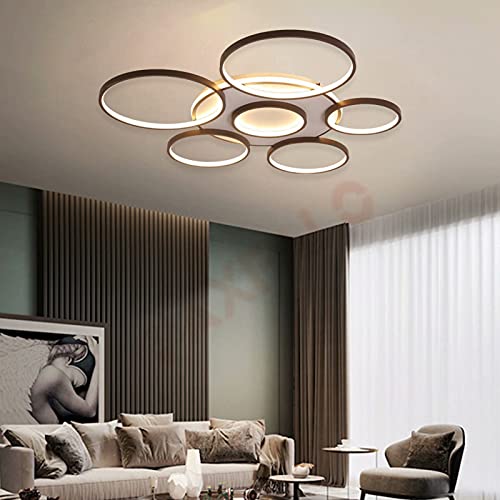 Plafonnier LED dimmable à télécommande pour salon moderne chic - 5