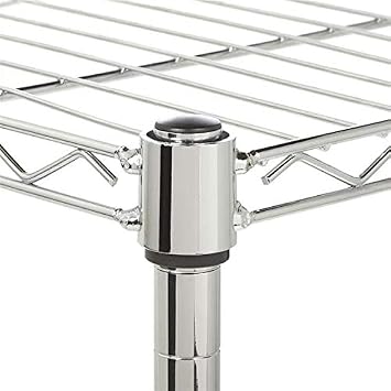 Light-Duty Wire Shelving Unit with Adjustable Wire Shelves Industrial Welded Wire Shelving Unit 5-Tier Wire Shelving Unit for Your Closet, Pantry, Kitchen, Laundry Room, Office