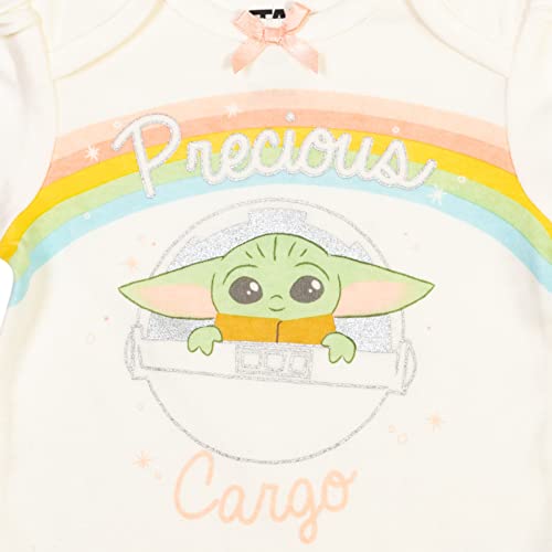 Star Wars The Mandalorian The Child Infant Baby Girls 3 Piece Outfit Set: Pullover Fleece Hoodie Cuddly Bodysuit Pants Pink/White/Green 24 Months #TOP5