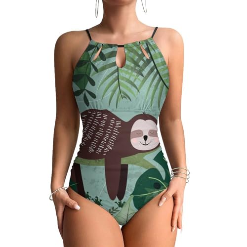 Maillots de bain une pièce femme effet ventre plat motif feuilles