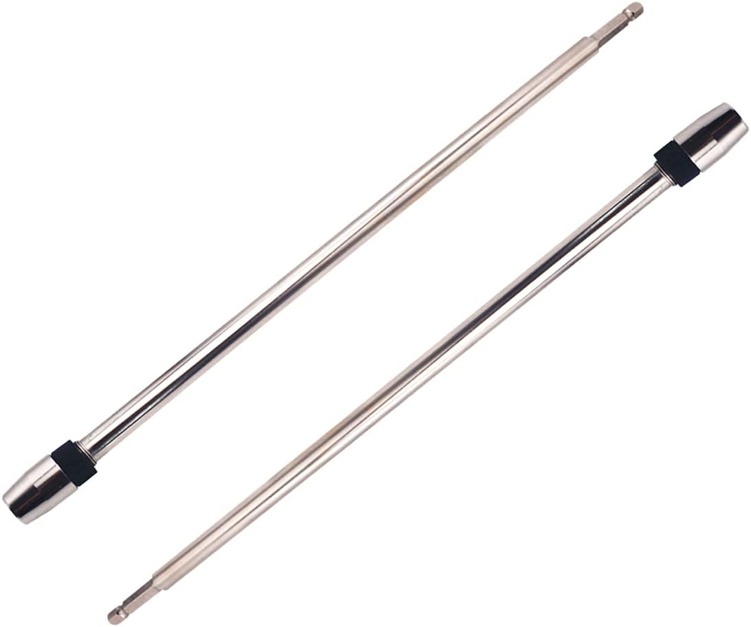 QISF 2Pack 300mm/11.8inch Long Magnetic Bit Holder, Extension Bar 1/4" Hex Shank Quick Change Magnetic Extension Adapter for Screws, Nuts, Drill, Hand-held Driver and More