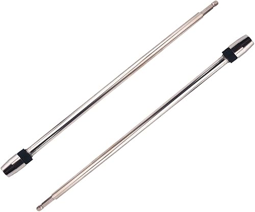 QISF Paquete de 2 soportes magnéticos de 11.811 in11.8 pulgadas de largo, barra de extensión, vástago hexagonal de 14 pulgadas, adaptador de