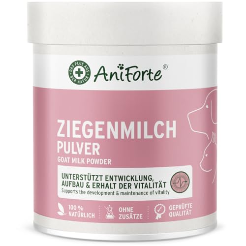 AniForte Ziegenmilch Pulver für Hunde 500 g - essentielle Nährstoffe für jedes Alter für Immunsystem Verdauung & Vitalität als Muttermilchersatz
