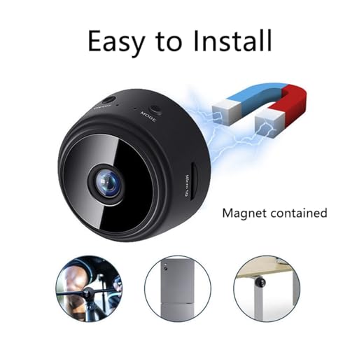 BVYY Spy Camera 1080P WiFi Hidden Camera Wireless Indoor Secret Magnetic Camera Mini Nanny Spy Cam Home Security Surveillance Camera Micro Small Monitor Video Camera with Motion Detection App Control - Thumbnail 4