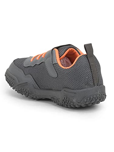 Image of Liberty Lucy&Luke Quick-1 Velcro Walking Shoes for Kids with PVC Sole | Black & Grey | Suitable for Outdoor & Jogging| Comfortable & Durable