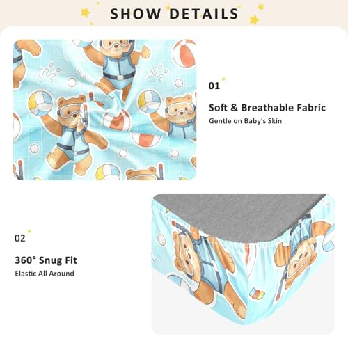 Drap de berceau en coton doux de qualité supérieure pour bébé