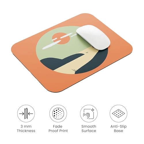 Image of Premium Non-Slip Mouse Pad | Smooth Surface for Optical & Laser Mouse | Durable Base Designs | Ideal for Office, Home & Gaming (Beautiful Scenic Print)