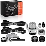 Frankberg Kit courroie dentée Kit de Courroie de Distribution avec Pompe à eau Compatible avec Golf IV 1J1 1.9L 1999 2003 New Beetle 1C1 9C1 1.9L 1999 2003 Remplacer# 38192MK1