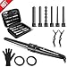 Curling Iron, [Updated]6-in-1 Hair Curling Wand Set Temperature Control SKM Loose Curls Maker Tourmaline Ceramic Barrels For All Types of Hair with Glove and Box