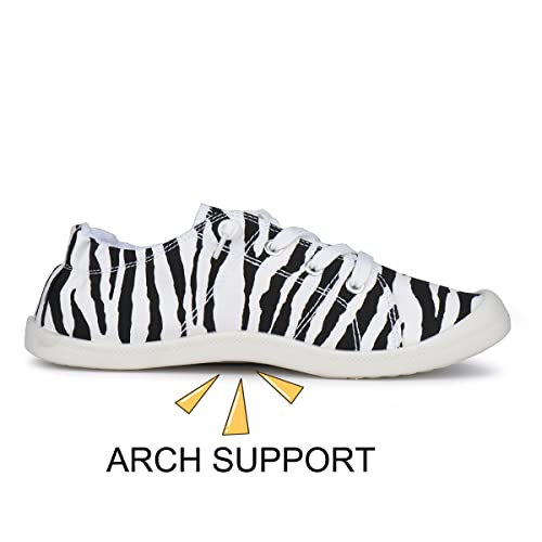 Image of JENN ARDOR Women's Low Top Canvas Slip On Sneaker Comfort Casual Shoes Walking Flats