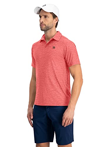 Three Sixty Six Golf Shirts For Men - Dry Fit Short-Sleeve Polo, Athletic Casual Collared T-Shirt #TOP2