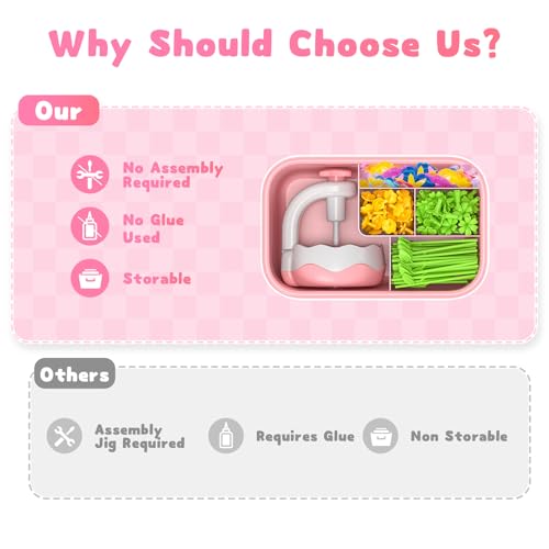 Deesry Craft Kits for Kids Ages 4-8, DIY Arts and Christmas Crafts for Kids, Fabric Flower Bouquets Toys with Storable Box, Flower Making Toy, Birthday Gifts for 4 5 6 7 8 Years Toddler Girl Toys - Image 3